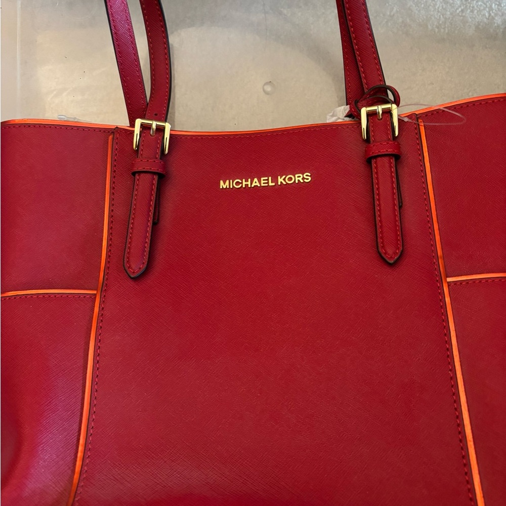 Michael Kors Red Tote Bag